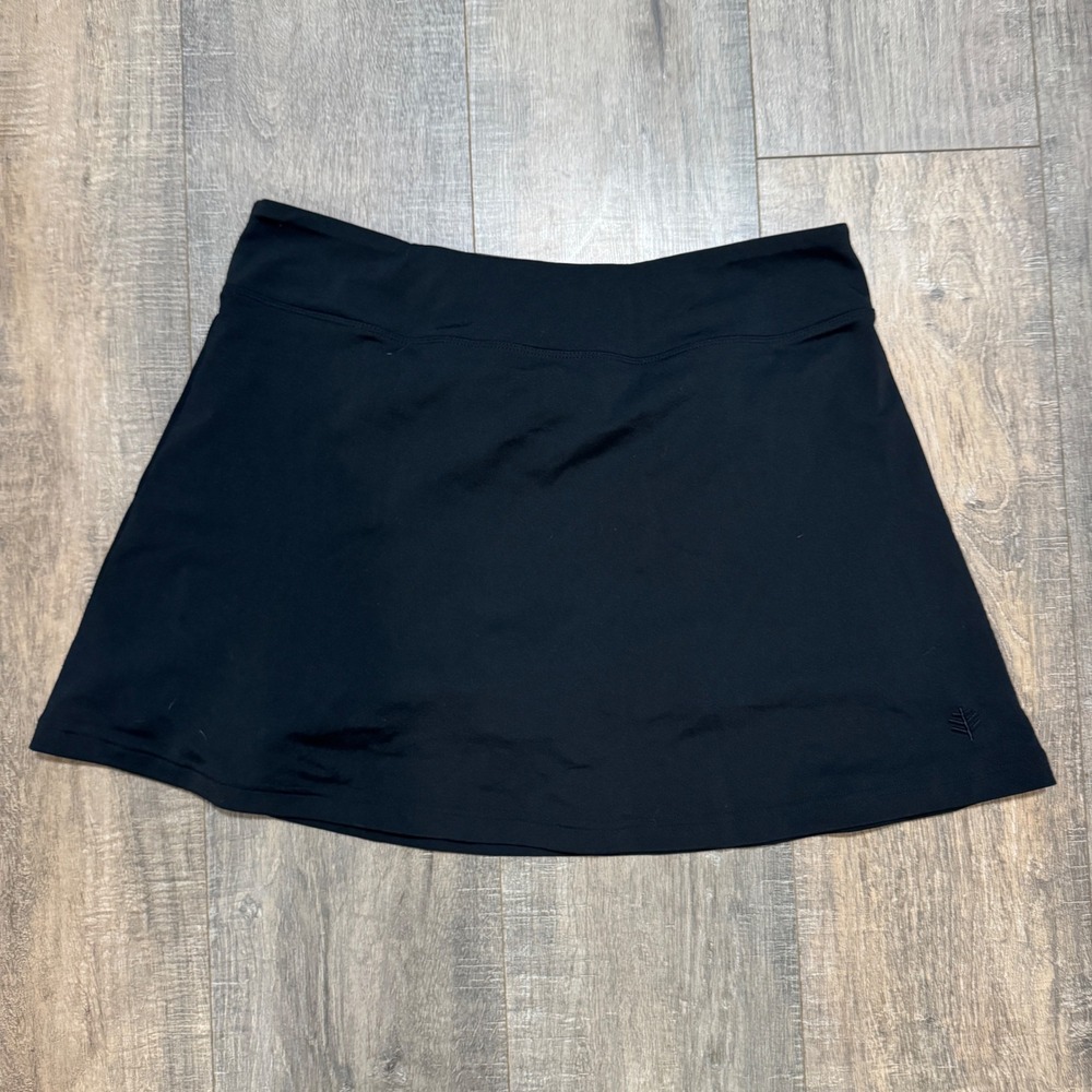 Coolibar Black‎ UPF 50+ Sun Protection Tennis Golf Pickleball Skort Skirt Size L